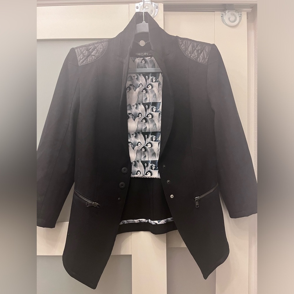 MARCCAIN jacket with faux leather